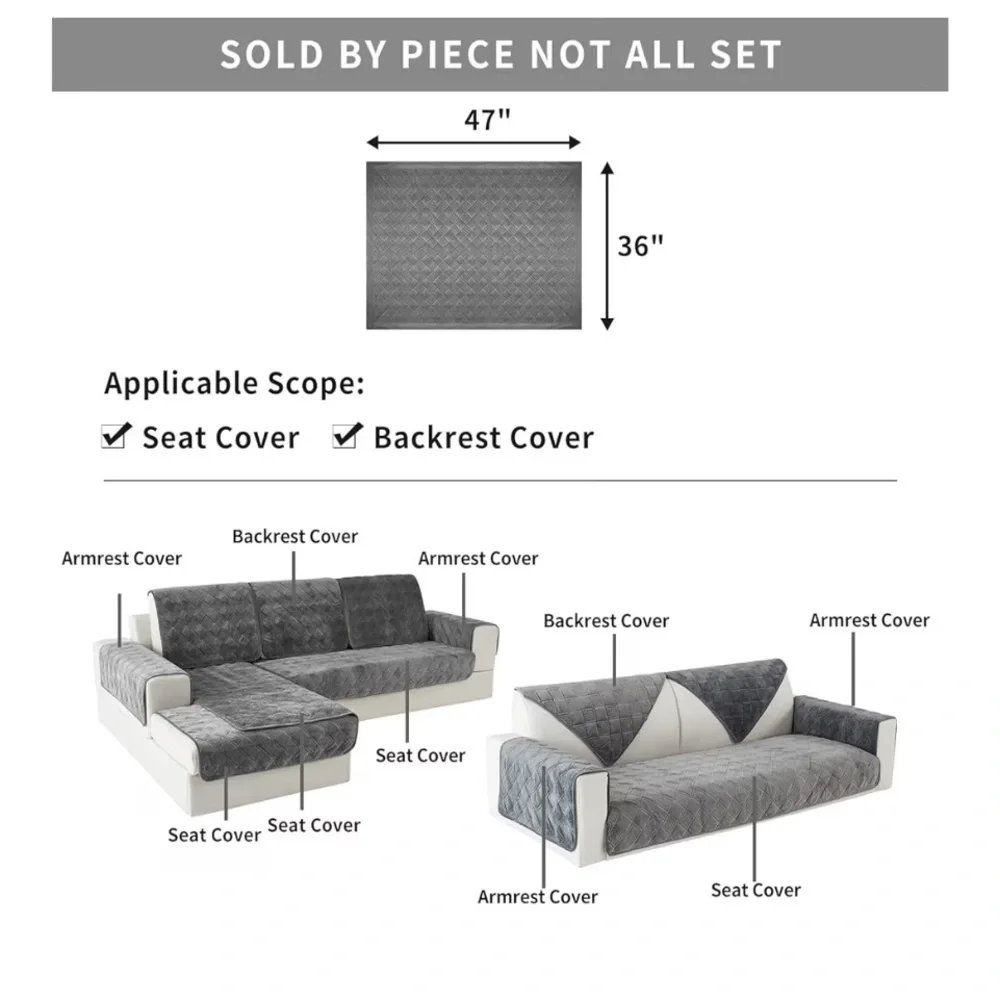 NWT Elegant Gray Sofa Cover
